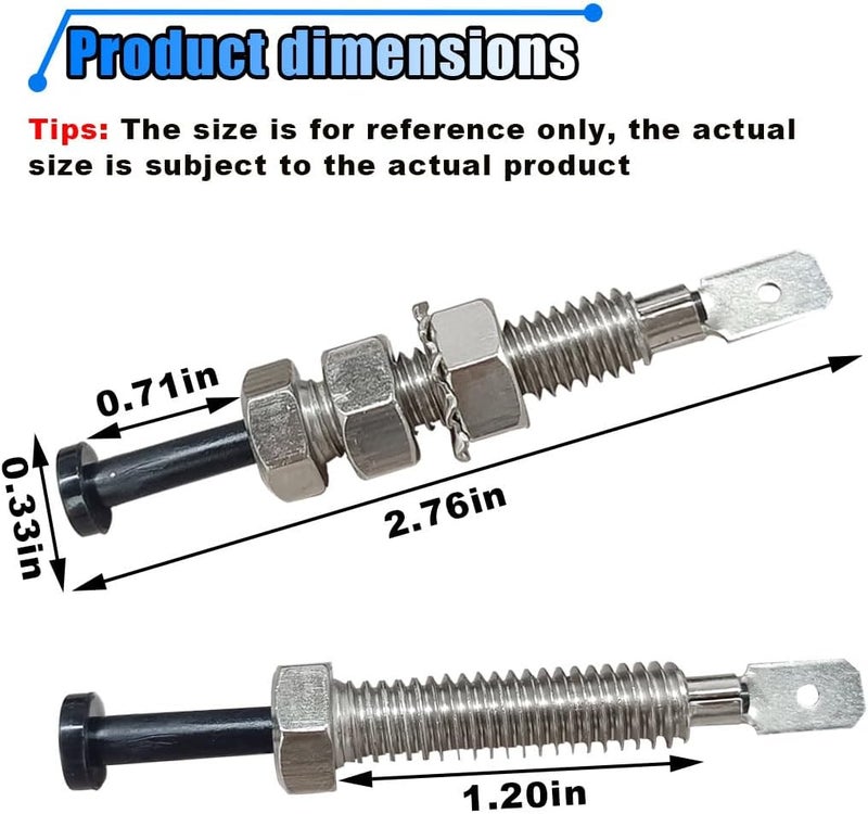 BDZMC 4PCS Car Door Pin Switches, Momentary ON Off 12VDC 20A Auto Trunk Engine Alarm Security, Door Jamb Switch, Adjustable Valve Switch, Car Bonnet Alarm Light Hood Screw - Image 2